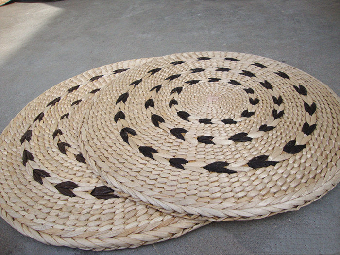 Cattail mat meditation mat rattan tatami window cushion straw meditation mat worship Buddha mat floor mat home futon