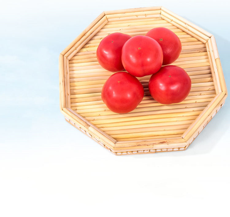 Sorghum pole star Angle plate steamed bread plate fruit plate cover pad handmade star Angle dustpan